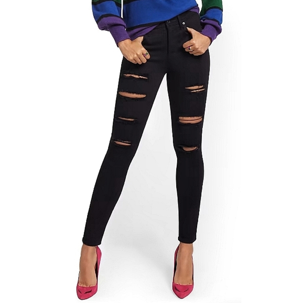 (NWT) NY&CO | Ripped High-Rise Skinny Jeans
